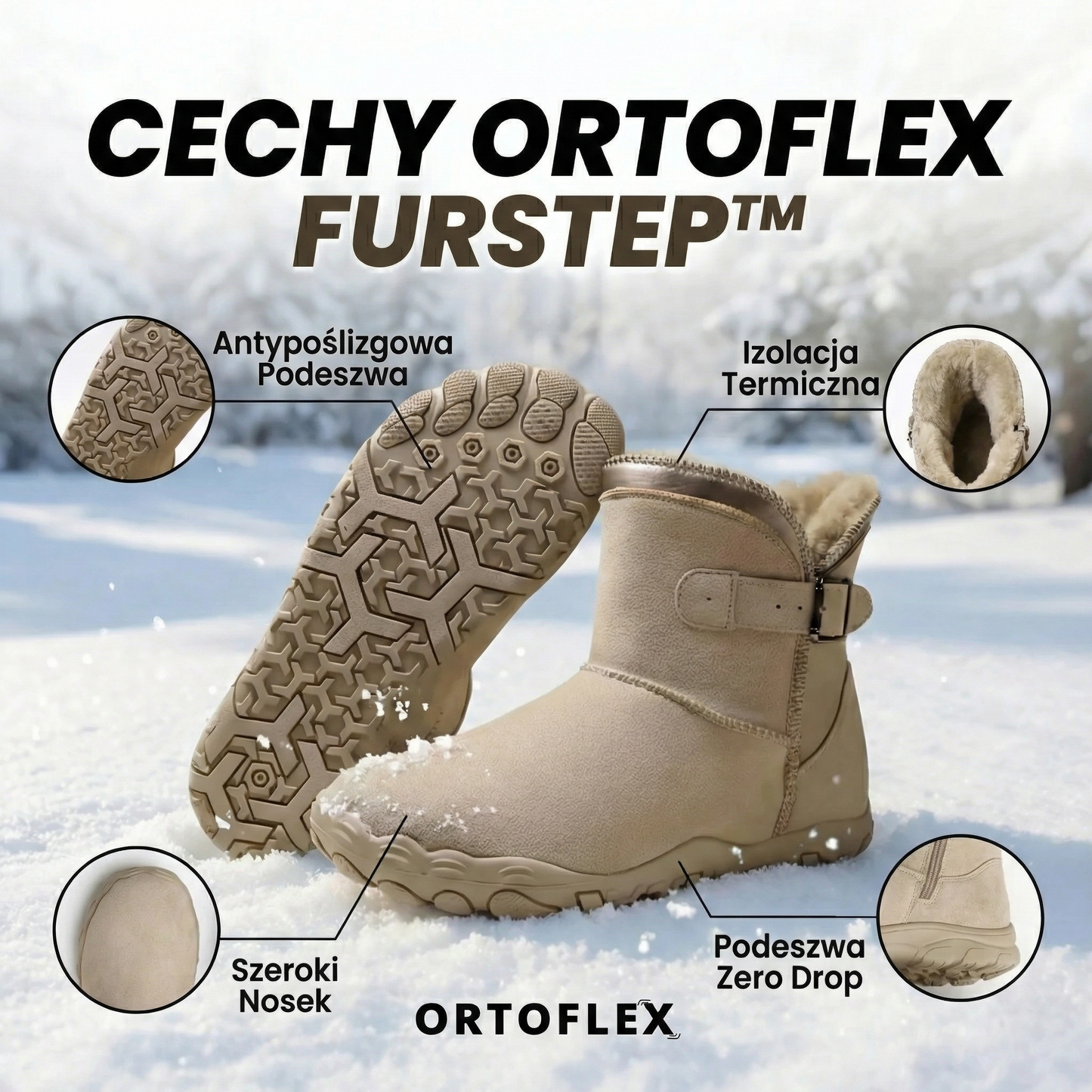 Ortoflex Furstep™ | Ciepłe i uśmierzające ból buty Barefoot dla kobiet
